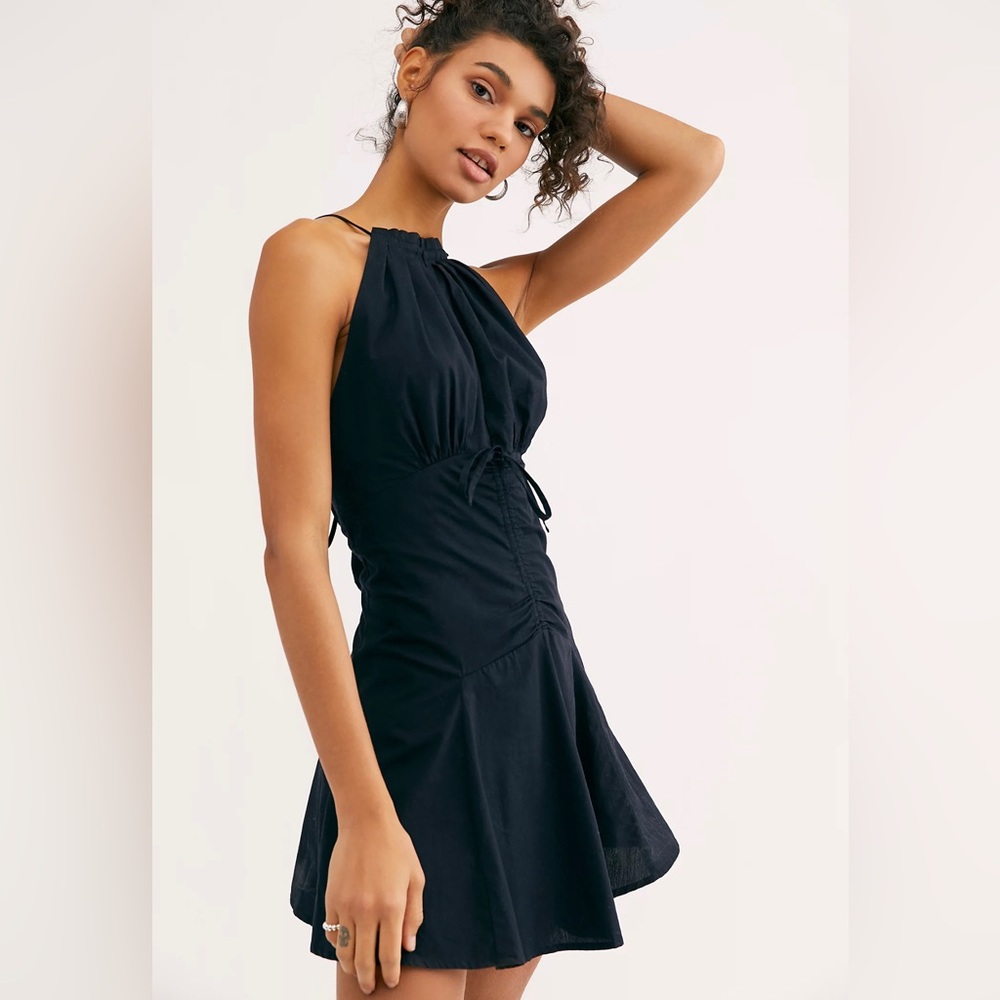 Free people struttin mini black dress size XL